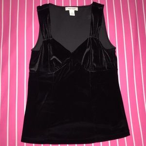 Black Velvety Blouse Tank Top by White House/ Black Market